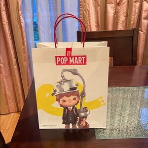 Pop Mart White and Red Gift Bag